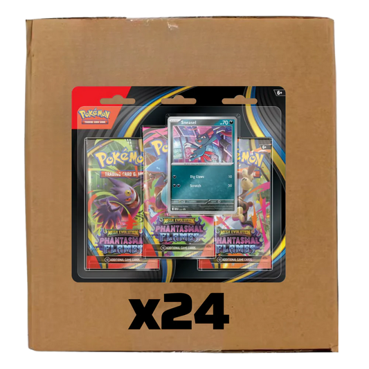 Sealed case of Phantasmal Flames 3-pack blisters
