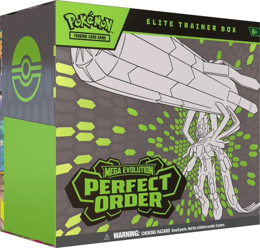 sealed pokemon perfect order elite trainer box with mega zygarde box art